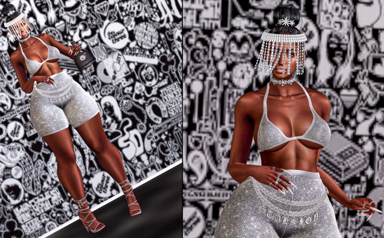 MajestyTinaSnowBikerShorts