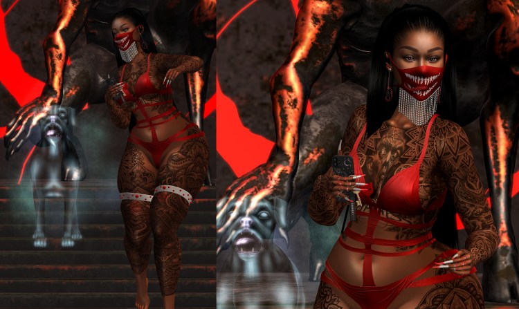 QueenzKunoichibodysuitred